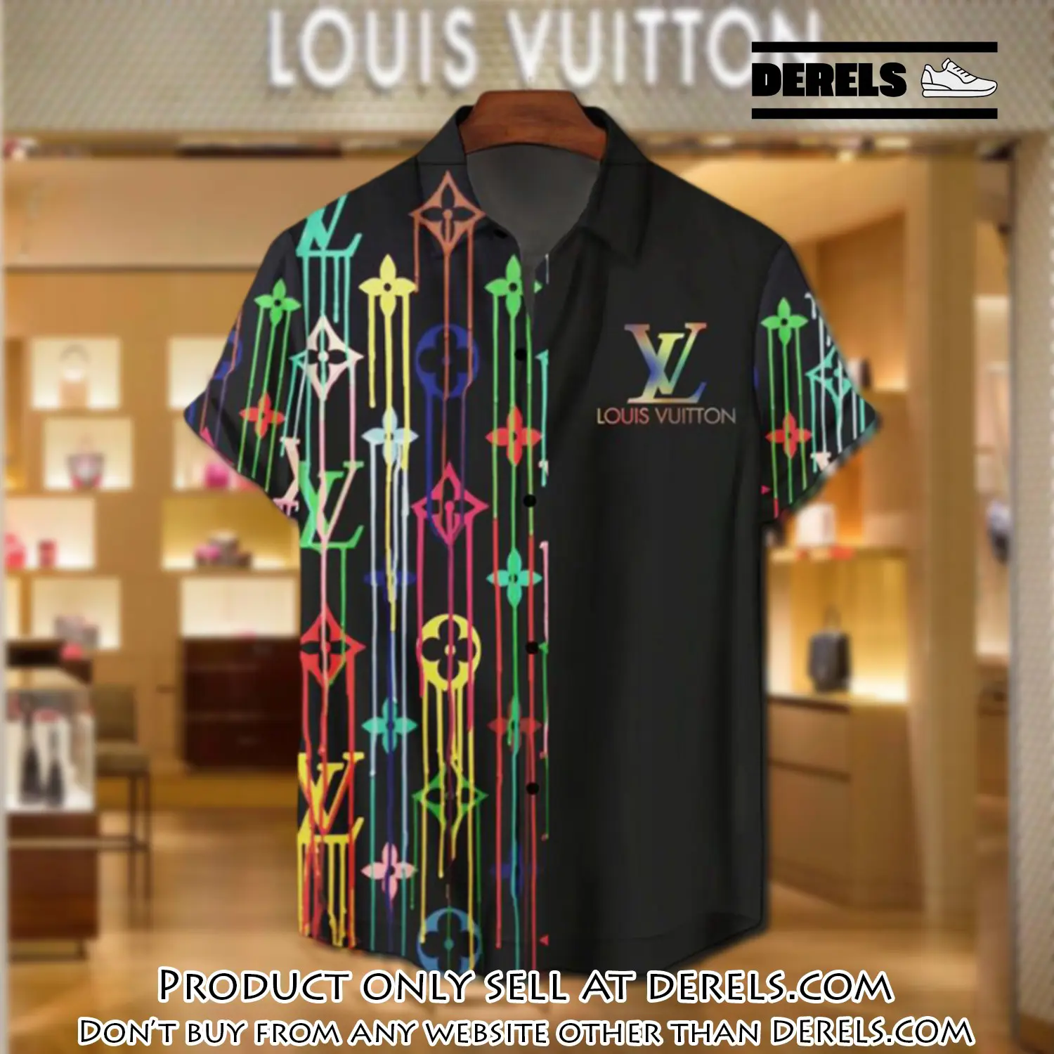 Lv louis vuitton luxury hawaiian shirt & short set lhs1189 dr1606541